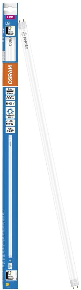 LED lempa OSRAM, T8, G13, 6500 K, 6,6 W, 800 lm, 60 cm
