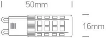 4W LED lemputė, G9, 4000K, 7103ALG/C