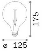 8W LED lemputė, E27, skaidri, 2700K, 342863