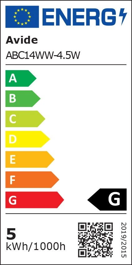 Avide LED lemputė 4.5W B35 E14 3000K