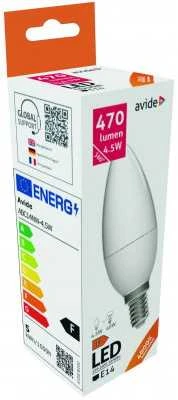Avide LED lemputė 4.5W B35 E14 4000K