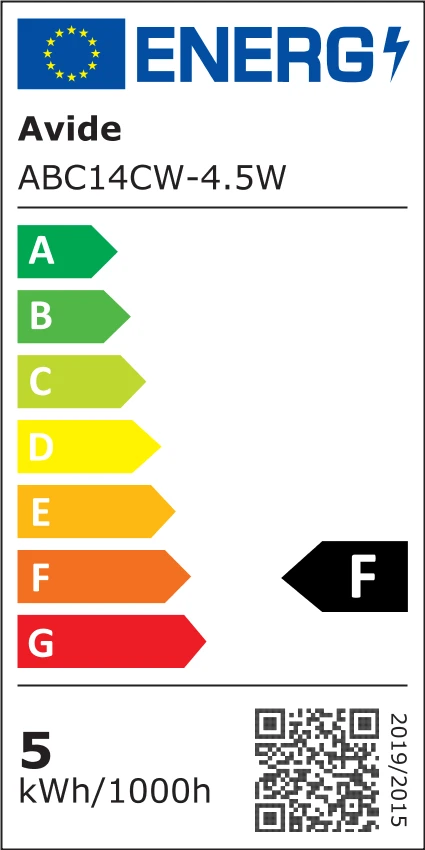 Avide LED lemputė 4.5W B35 E14 6400K