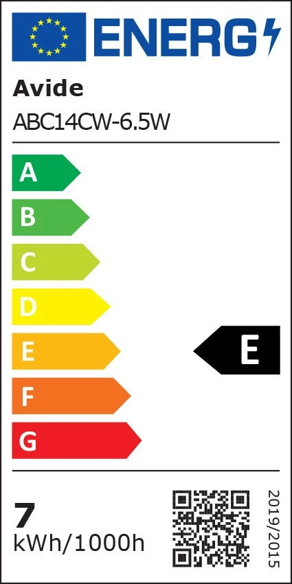 Avide LED lemputė 6.5W B35 E14 6400K