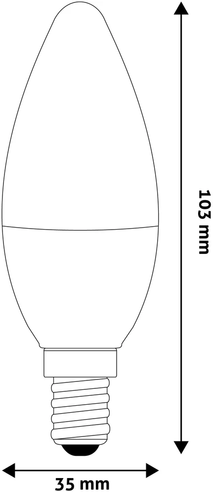 Avide LED lemputė 6.5W B35 E14 6400K