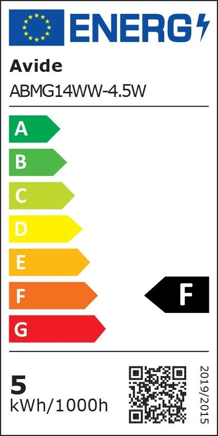 Avide LED lemputė 4.5W G45 E14 3000K