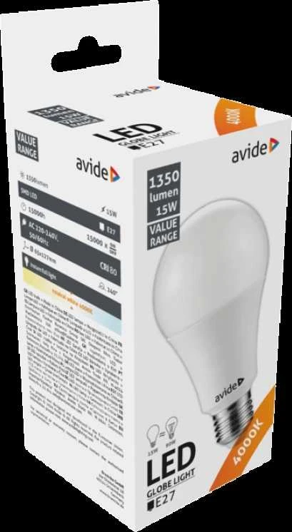 Avide LED lemputės 15W E27 4000K