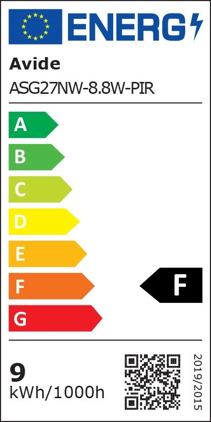 LED lemputė Avide 8.8W A60 E27 4K PIR sensor