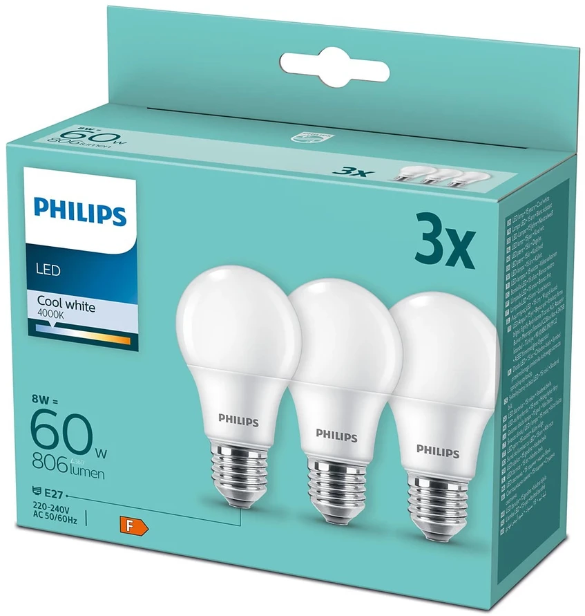 Avide LED lemputė 8W E27 4000K