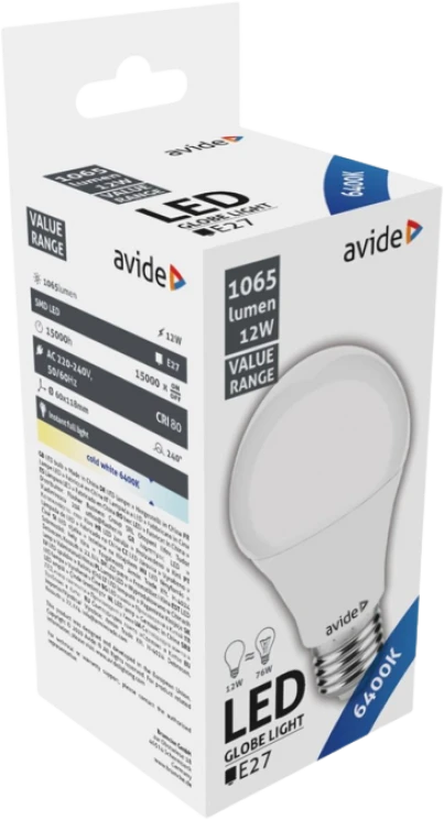 Avide LED lemputė 8W E27 6400K