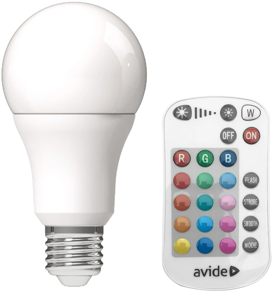 LED lemputė Avide RGB E27 9.7W 806lm