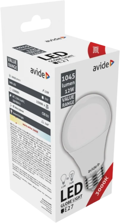 Avide LED lemputė 6.5W G45 E27 3000K