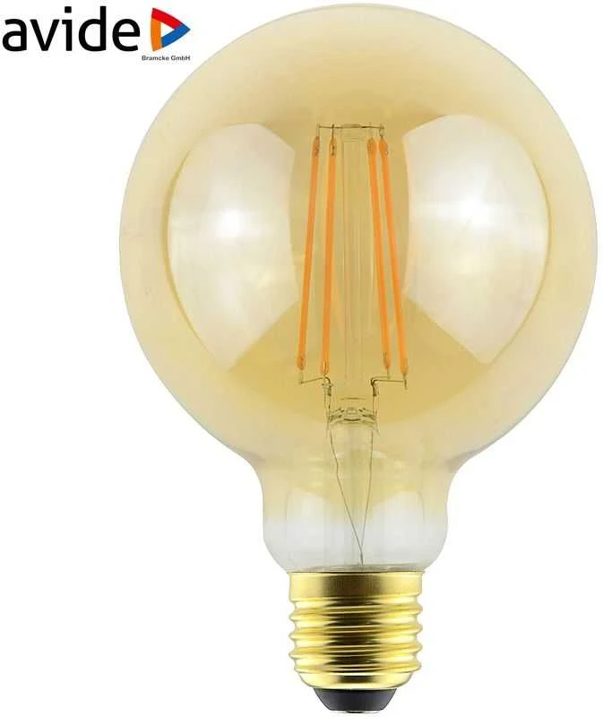 Avide LED lemputė 7W E27 G95 Amber Dimmable