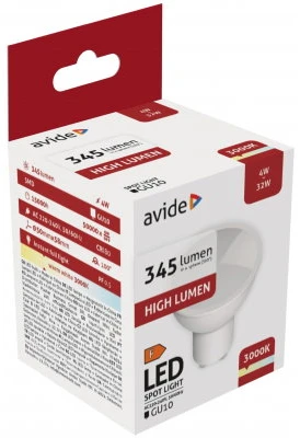 LED lemputė Avide 4W GU10 4000K