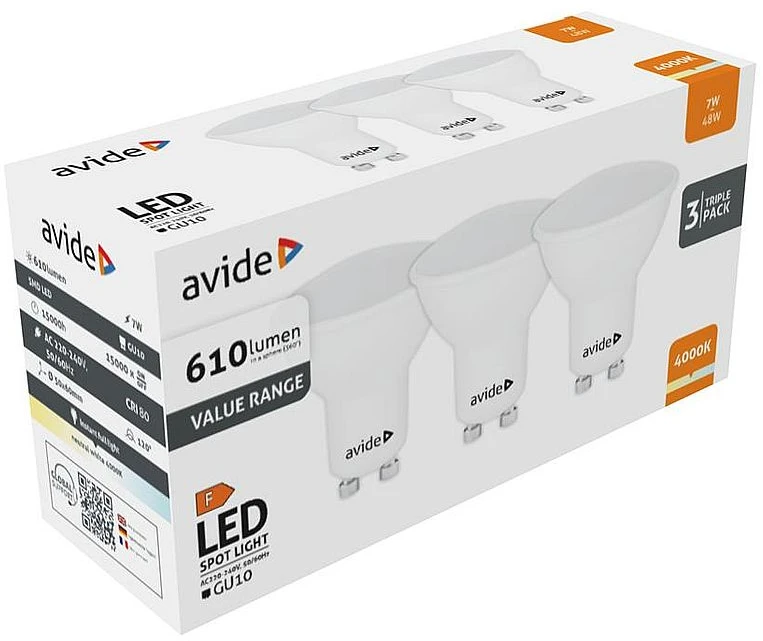 Avide LED lemputė 7W GU10 4000K