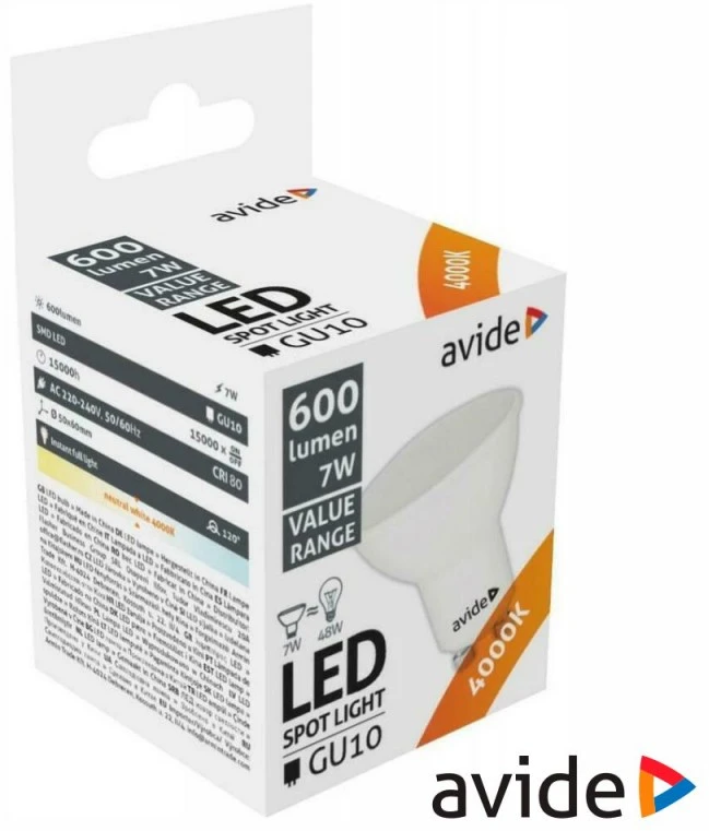 Avide LED lemputė 7W GU10 4000K