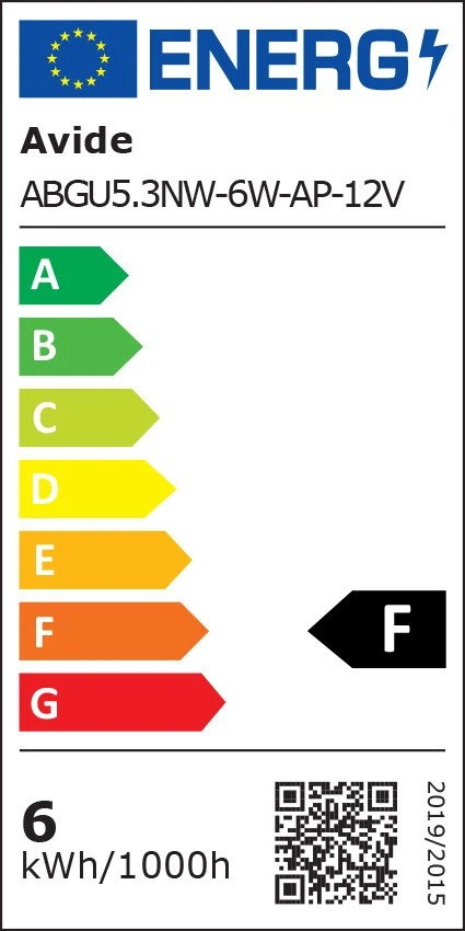 Avide LED lemputė 6W GU5.3 12V 4000K