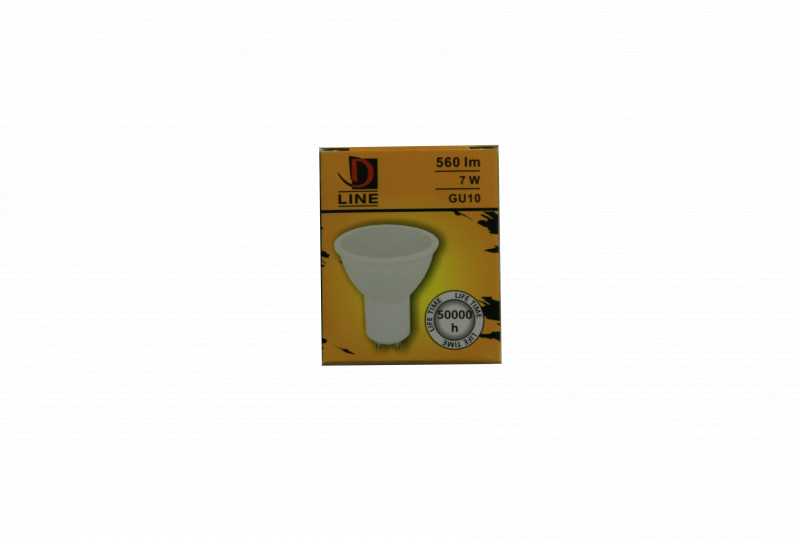LED lemputė D Line 7W GU10 3000K šiltai balta