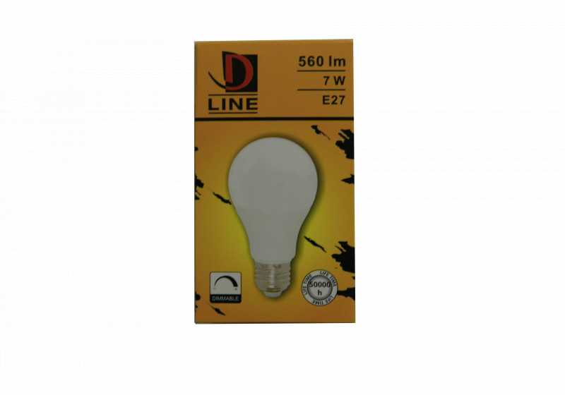 LED lemputė D Line Šiltai balta 7W E27 560lm
