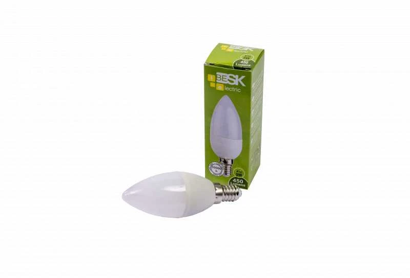 Besk LED lemputė E14 5W 450lm 3000K Šiltai balta