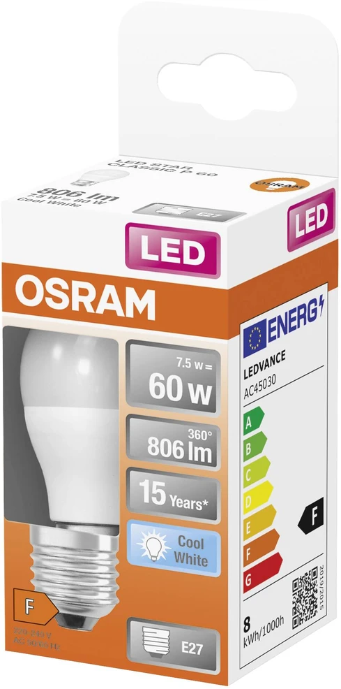 Candellux LEMPUTĖ OSRAM LED, A60, E27, 10 W, 1055lm, 4000K
