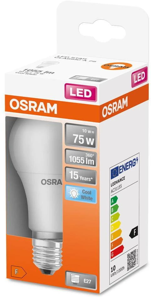Candellux LEMPUTĖ OSRAM LED, A60, E27, 10 W, 1055lm, 4000K