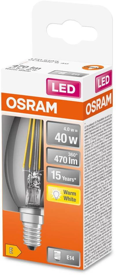 Osram Parathom Classic Filament | E14 | 4 W | Šiltas Baltas