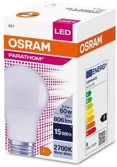 Osram Parathom Classic LED | E27 | 8,5 W | Šiltas Baltas
