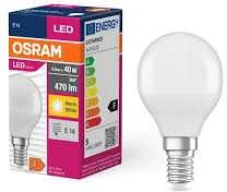 LED lemputė OSRAM, P40, šaltai balta, E14, 5 W, 470 lm