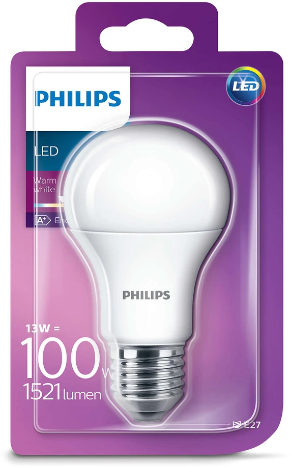 LED lemputė PHILIPS, A60, E27, 12,5 W, 1521 lm, 6500 K