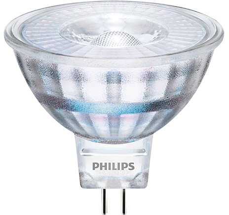 LED lemputė PHILIPS, MR16, GU5.3, 4,4W (=35W), 2700K, 345 lm, šiltai baltos sp.