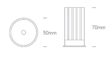 13W LED modulis, 3000K, IP65, dimeriuojamas, 7313M/W