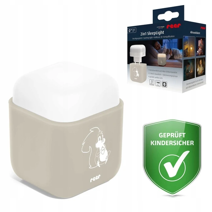 LED naktinė lempa 2 viename su 0,1 W prieblandos jutikliu REER