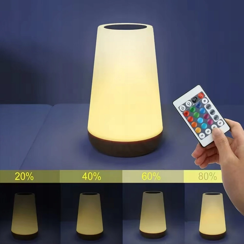 LED naktinis apšvietimas, kelių spalvų, nuotolinio valdymo pultas, jutiklinis