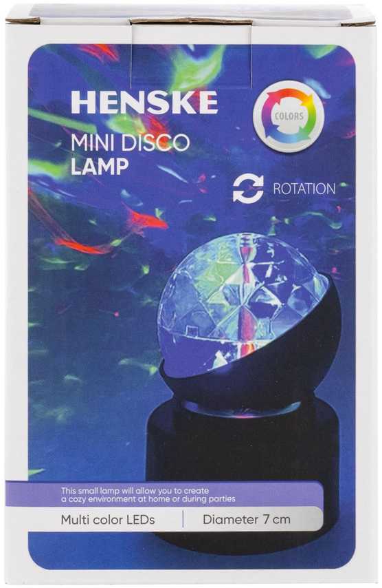 Nielsen_Light LED naktinis šviestuvas HENSKE MINI DISCO LAMP, RGB, USB, 3xAA elementai (neįeina)