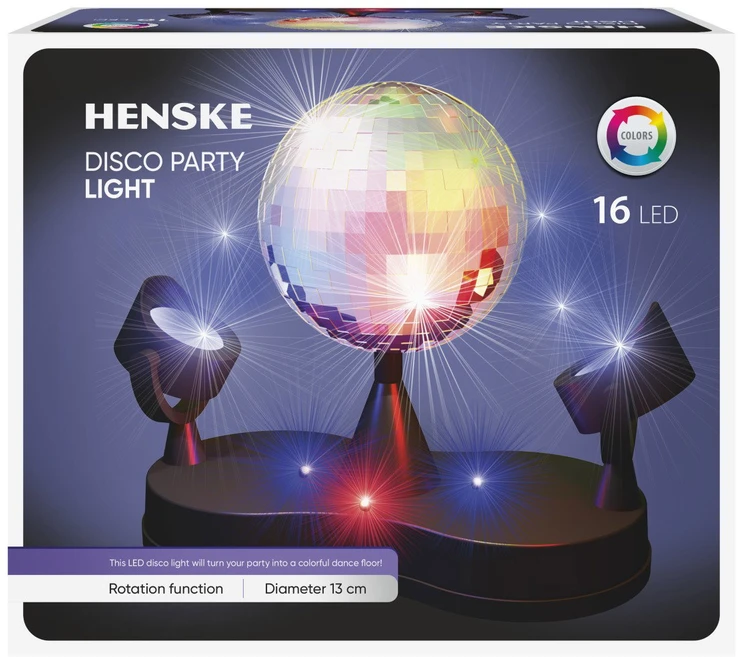 Nielsen_Light LED naktinis šviestuvas HENSKE MINI DISCO LAMP, RGB, USB, 3xAA elementai (neįeina)