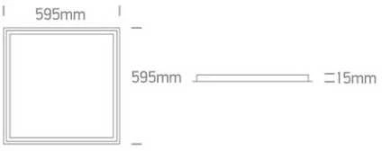 36W LED panelė - šviečiantis rėmelis, baltas, 60x60cm, 3000/4000/5500K, 50140F/V