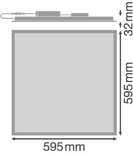 Ledvance 28W / 25W / 22W LED panelė PANEL COMFORT, 3000K