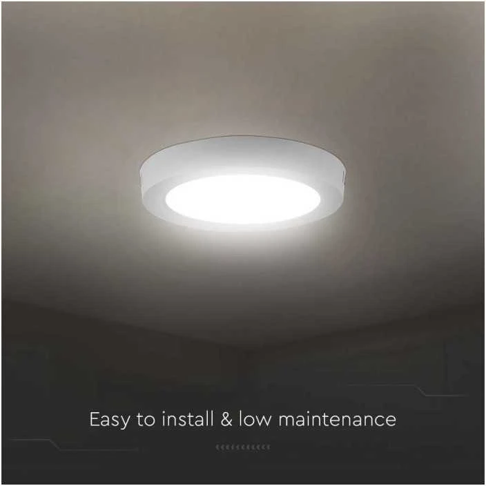 6W LED paviršinė panelė, balta, 3000K