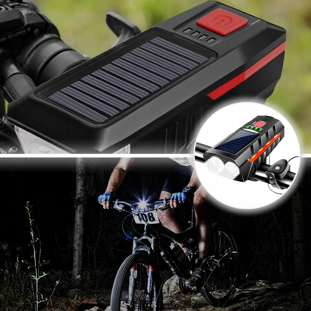 LED PRIEKINIS DVIRAČIO LEMPAS LOUD BELL 2400mAh Akumuliatorius