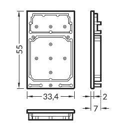 LED juostos profilio užbaigimai COMBO30-01A, juodos sp, 2vnt.