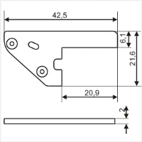 LED juostos profilio STEP10 užbaigimo elementas, juodas