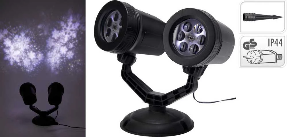 None Nežinomas LED projektorius "Snaigės" Double, 8 LED