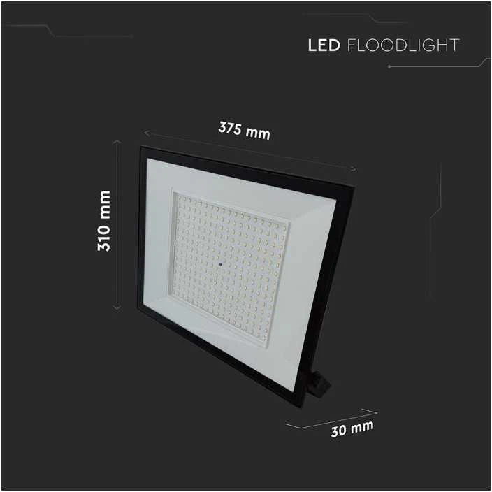 V-tac 200W LED prožektorius, juodas, 4000K