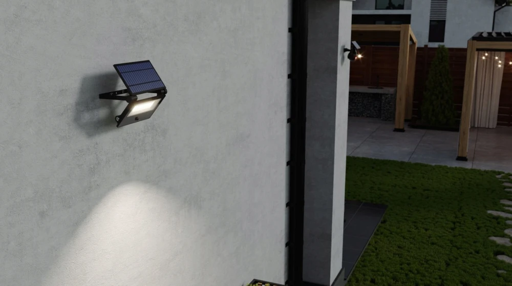 Hogert Pakraunamas lauko LED šviestuvas Lumos II, IP65, juodas, LD-LUMOSII-3000-64, GTV