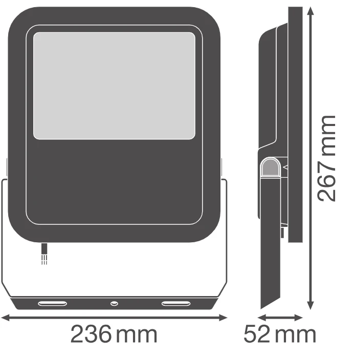 Ledvance 53-69W LED prožektorius FL 100 GEN4, juodas, 4000K, IP66