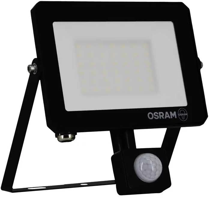 LED prožektorius OSRAM LUX, IP65, 30W, 4000K, 2700lm, su judesio davikliu, juodos sp.