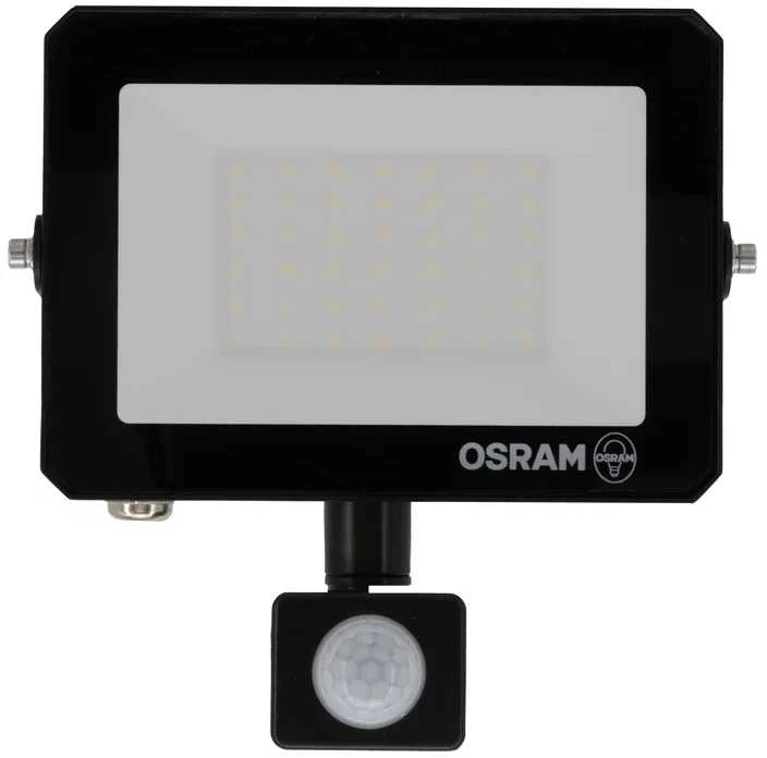 LED prožektorius OSRAM LUX, IP65, 30W, 4000K, 2700lm, su judesio davikliu, juodos sp.