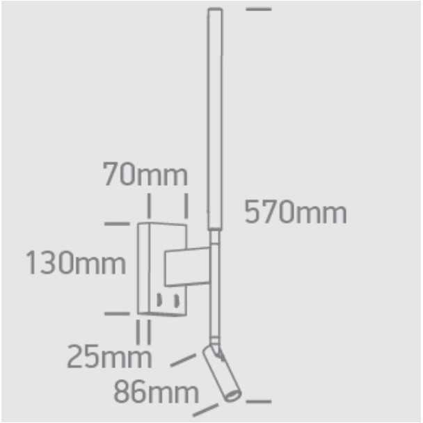 3W+6W LED sieninis šviestuvas, baltas, 3000K, 65144/W/W