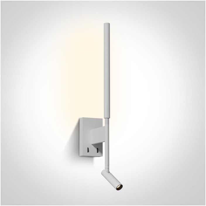 3W+6W LED sieninis šviestuvas, baltas, 3000K, 65144/W/W