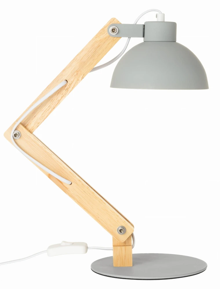 Led Stalinė lempa drewniana JUNIOR pilka
